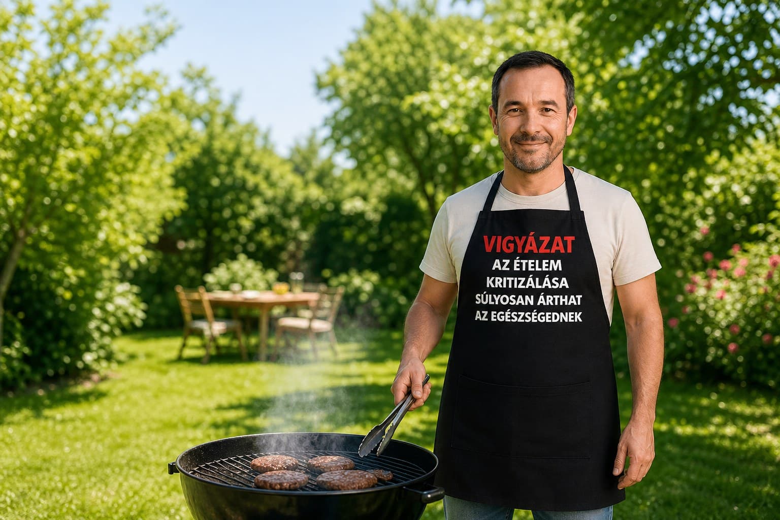 Grillezés a Vigyázat az ételem kritizálása kötényben – Top-polok.hu